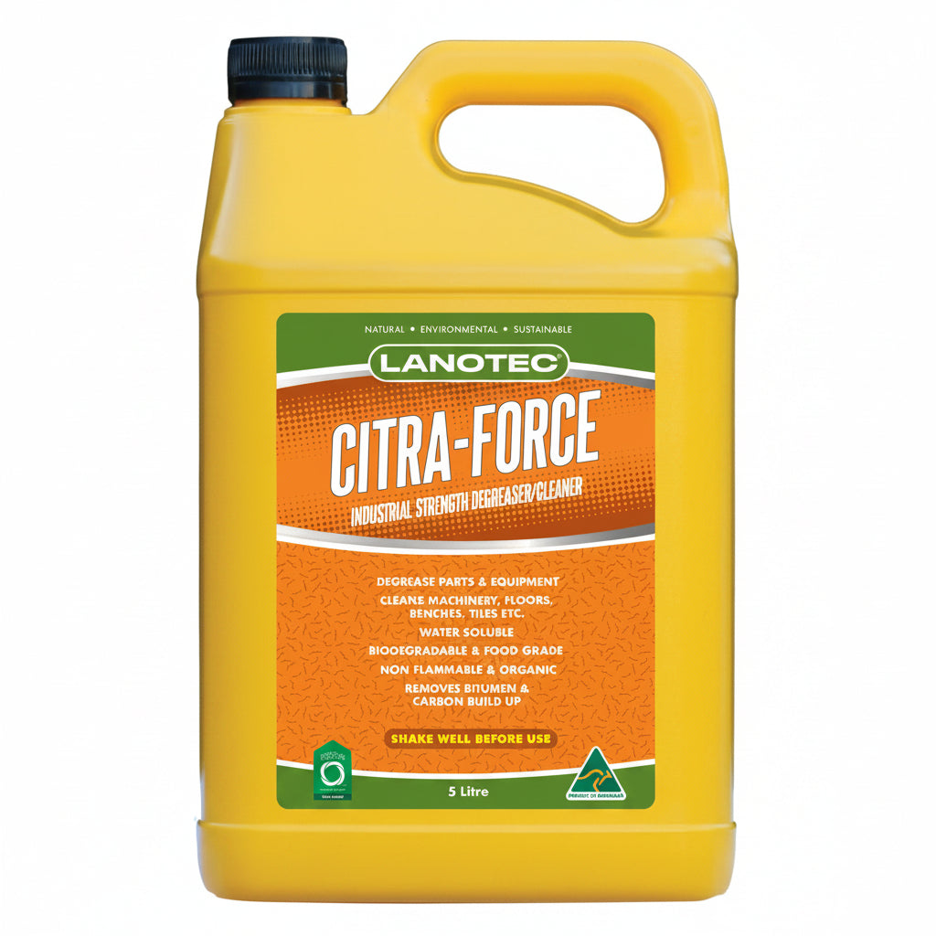 image of yellow 5ltr container with citra-force label thats orange and contains citra-force product