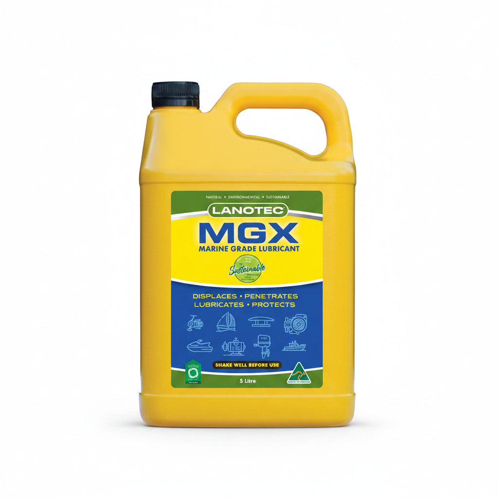 5ltr yellow container with screw top containing MGX