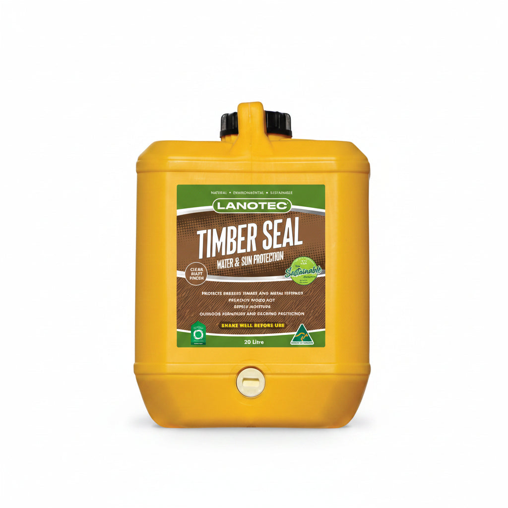 yellow 20ltr container with screw top containing timber seal