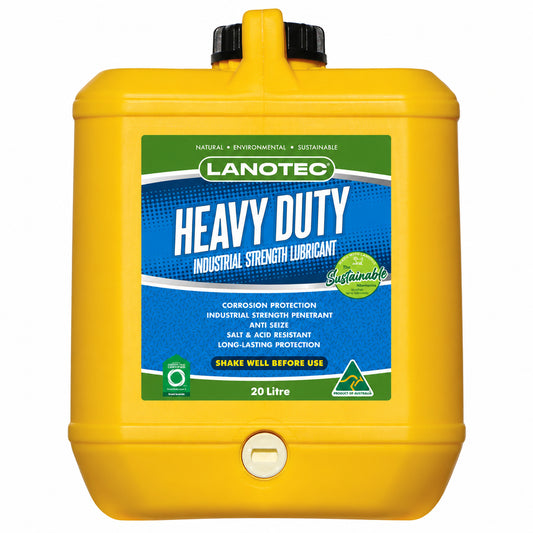 Image of yellow 20ltr container with blue heavy duty label
