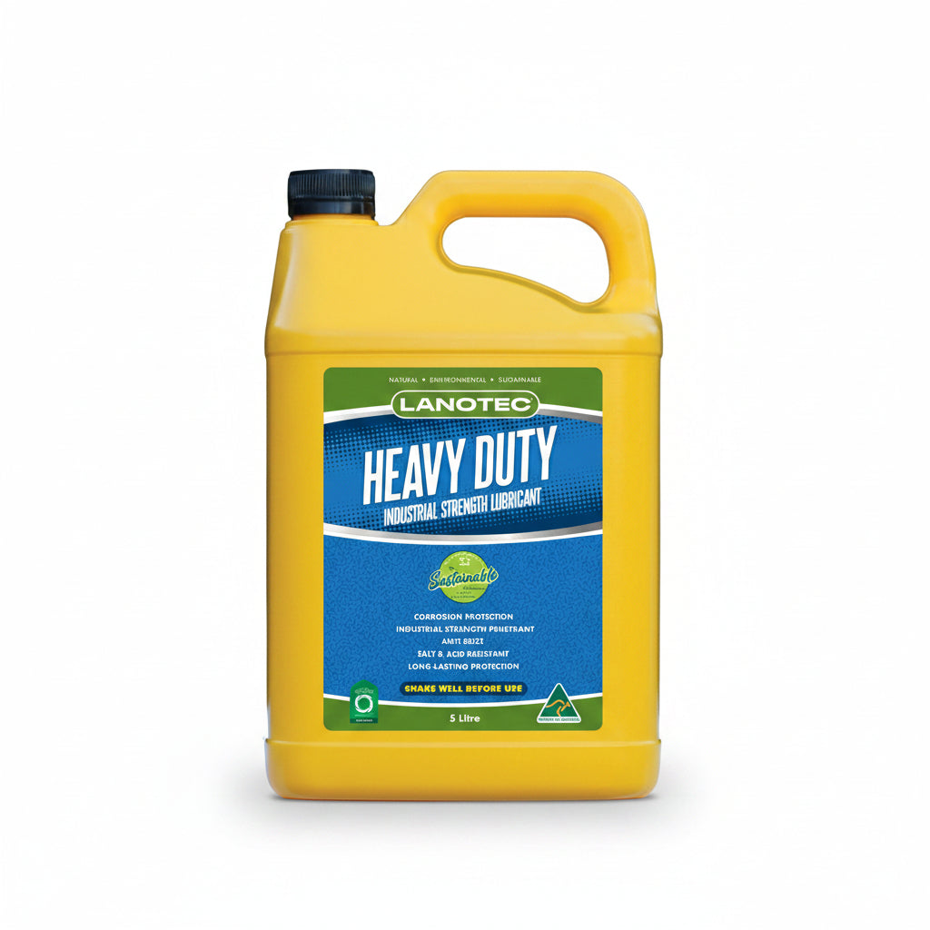 yellow 5ltr screw top container with heavy duty blue label
