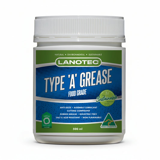 Lanotec Type A Grease 500ml food grade lanolin grease for anti-seize, assembly lubrication and corrosion protection