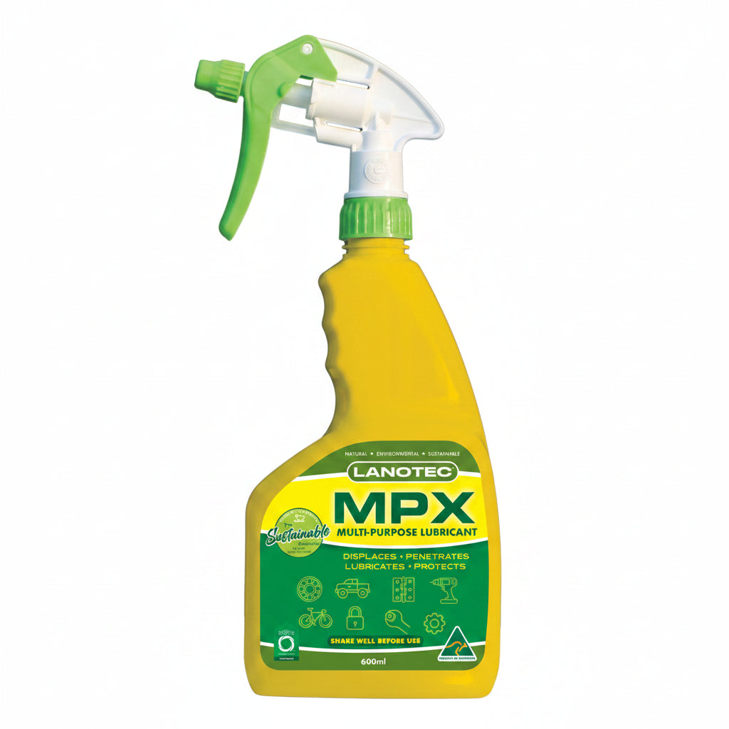 Lanotec MPX 600ml trigger spray lubricant for rust prevention, moisture displacement and long-lasting lubrication